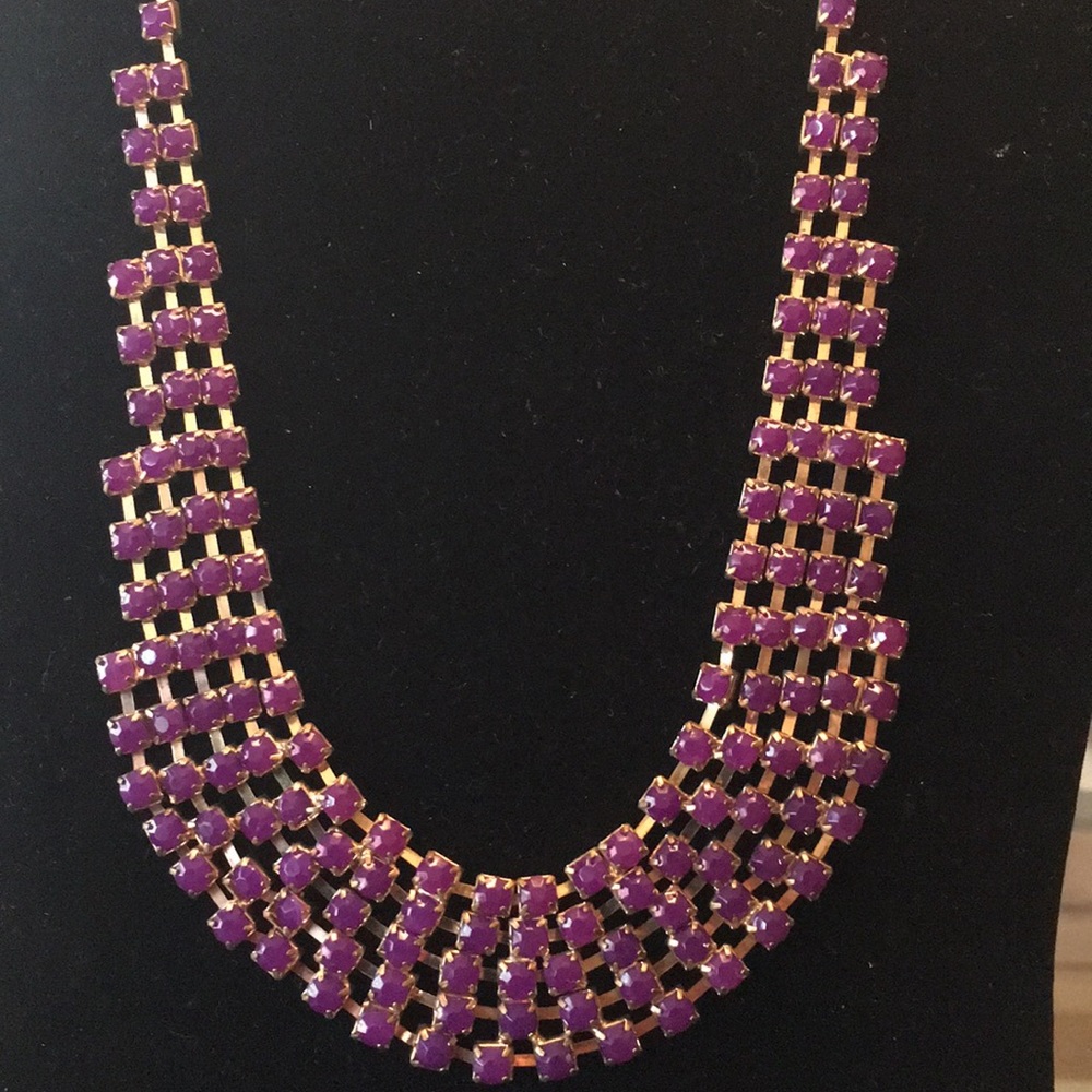 Purple and gold necklace.